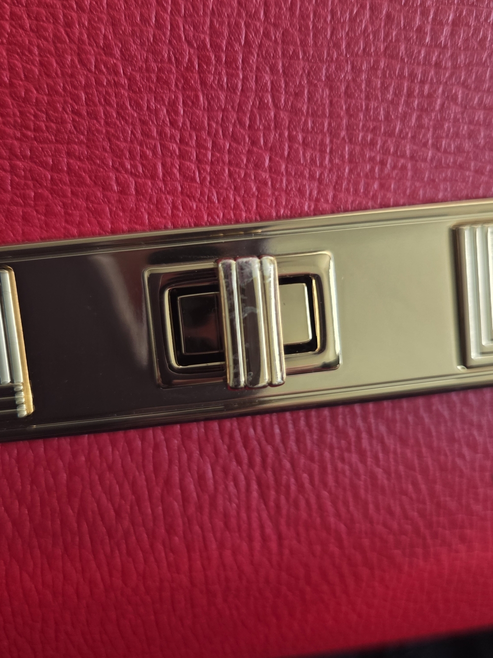 Karl Lagerfeld Admiral Red Crossbody Satchel  Gold Hardware and Graphic Accents - Picture 16 of 16